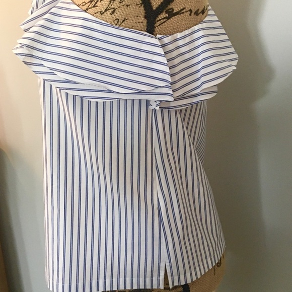 J. Crew Blue One Shoulder Blouse - Picture 4 of 7